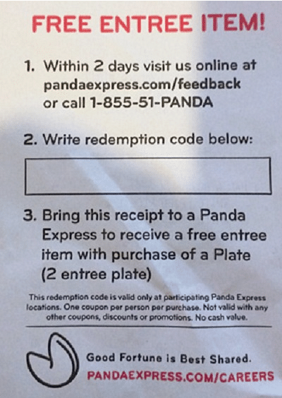 panda express coupon code