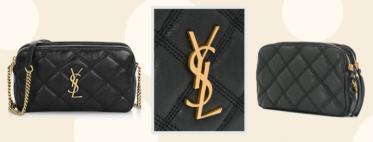Saint Laurent Becky Double-Zip Leather Pouch, $1490