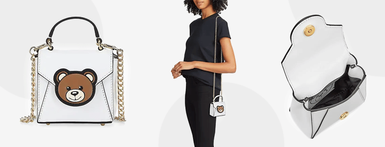 Moschino Mini Bear Leather Satchel, $540