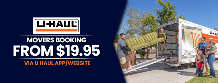U Haul Movers Booking | From $19.95
