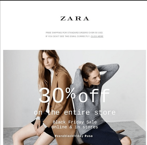 zara black friday online