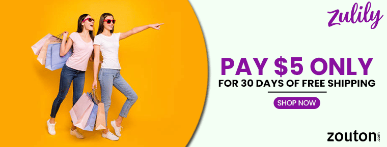 Zuliliy coupon: Pay $5 for 30 days free shipping
