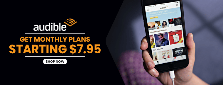 Audible promo codes & coupon: Monthly Plan for $7.95