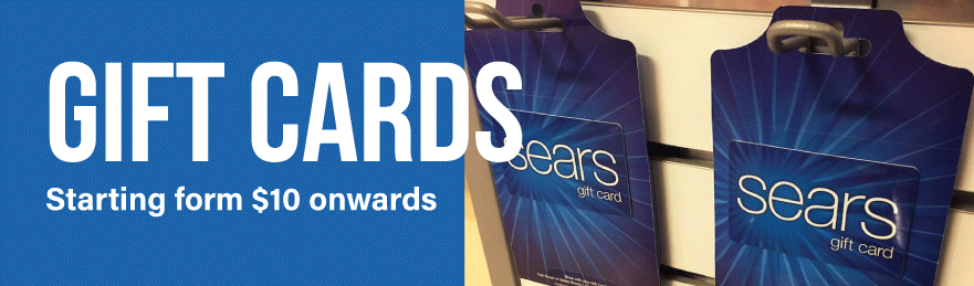 Sears Gift Cards At $10 Onwards