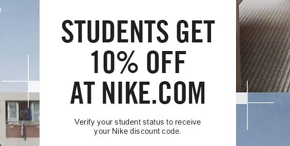 student discount for nike