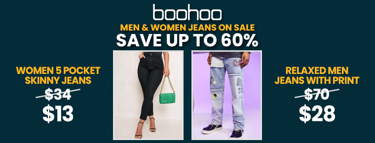 Boohoo Men & Women Jeans On Sale | Save Up To 60%