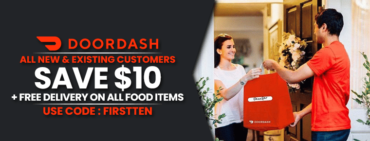 Save $10 + Free Delivery On All Food Items