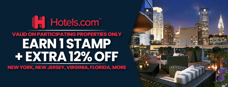 Earn 1 Stamp + Extra 12% Off | Best Hotels.com Promo Code