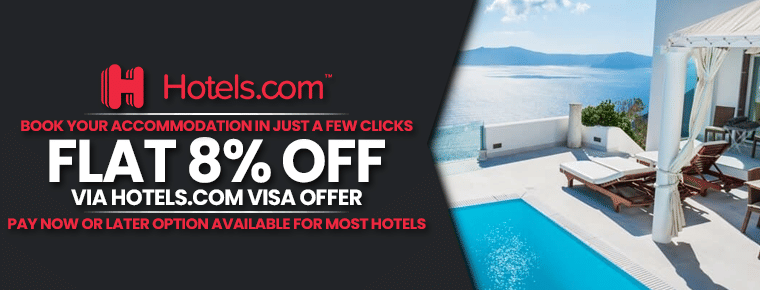 Flat 8% Off Via Hotels.com Visa Offer