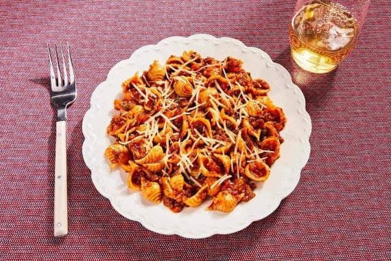 Cauliflower Shell Beef Bolognese