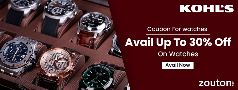 Kohl’s Coupons For Watches 2022: Max. 30% Off