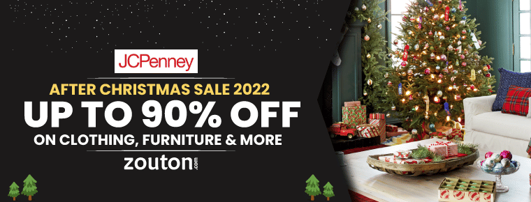 JCPenney After Christmas Sale 2022  Up To 60% + Extra 30% Off On Clothing, Furniture & More