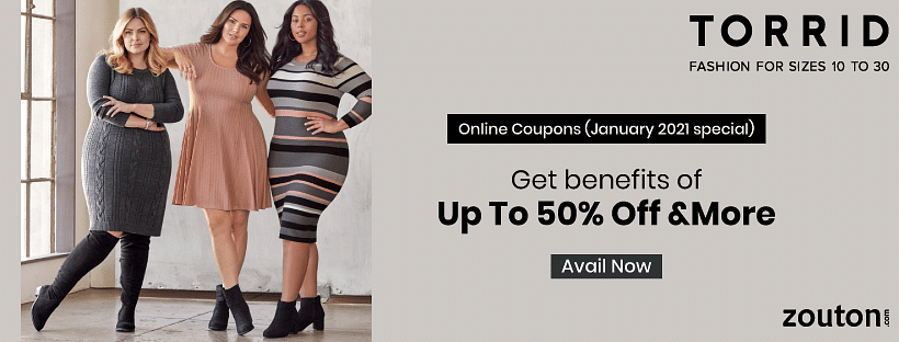 Torrid Online Coupons (January 2022 Special): Get Benefits Of Up To 50%