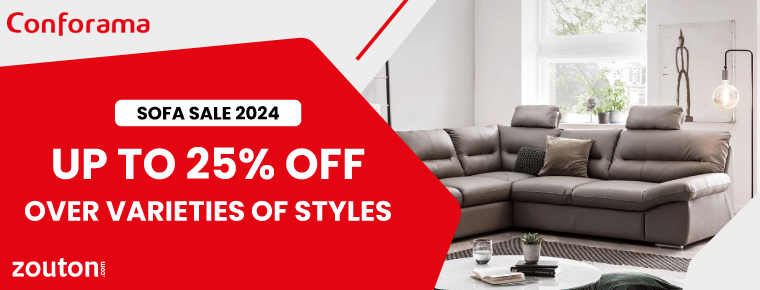 Conforama Sofa Sale - Up to 25% Off Over Varieties of Styles