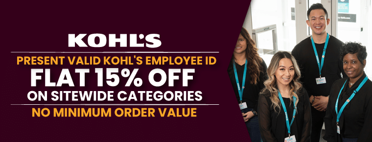 Kohl's Employee Deal: Flat 15% Off
