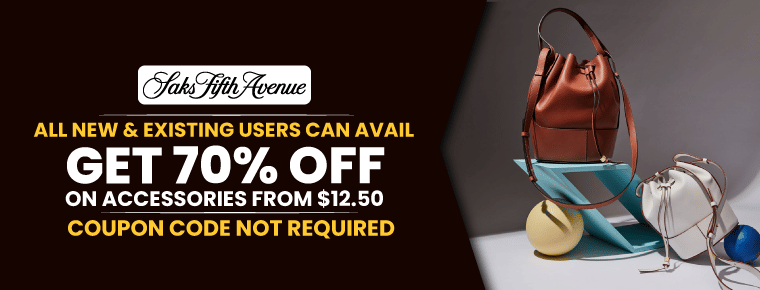 1. Saks Fifth Avenue Accessories: Get 70% Off Starting From $12.50