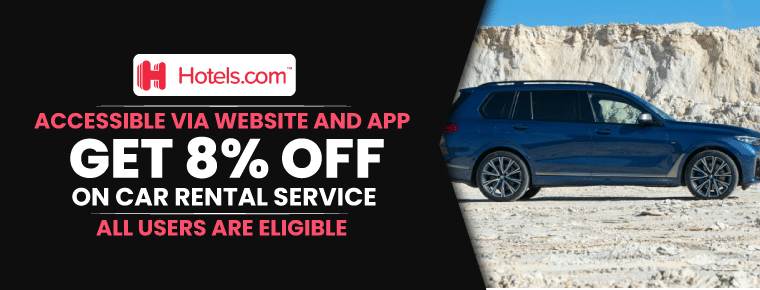 Hotels.com| Car Rental Service| Top Suppliers| Get 8% Off