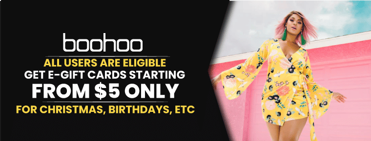 Shop Boohoo Gift Cards: Starting At $5
