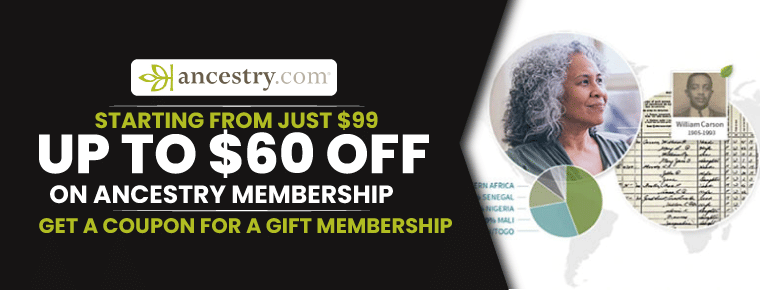 Get up to $60 Off On Ancestry Membership