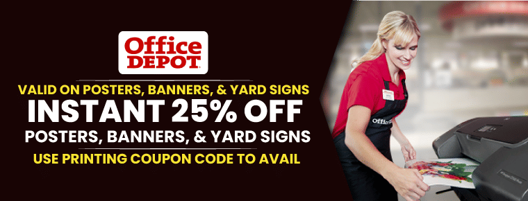 Get Instant 25% Off Posters, Banners, & Yard Signs