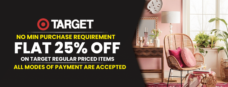 Flat 25% Off | Target Regular Priced Items