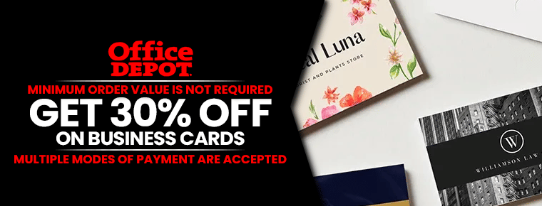 Get 30% Off On Business Cards