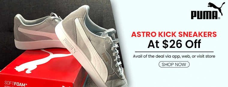 Discount Puma Shoe: $26 Off Astro Kick Sneakers