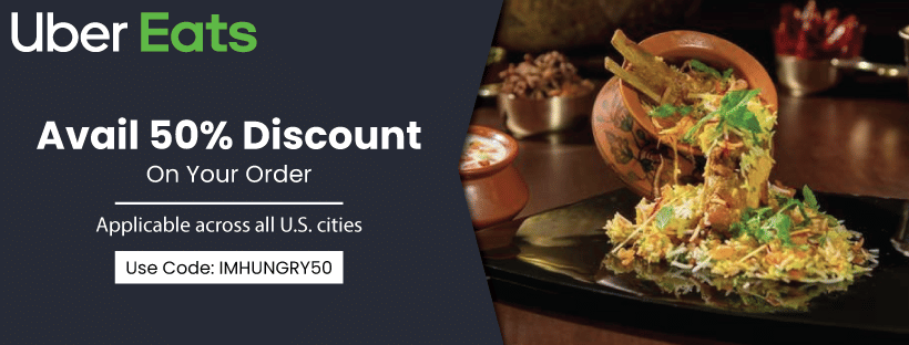 Uber Eats discount coupon: Up to 50% Off