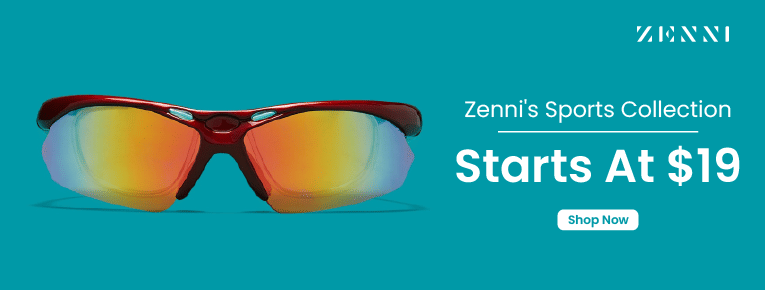 Zenni's sports collection starts at 19$