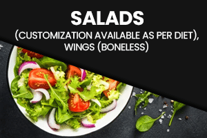 Healthy breakfast and salads