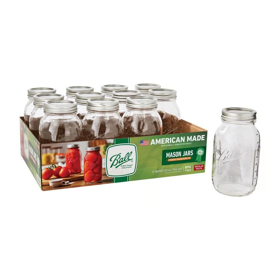 Ball Regular Mouth Mason Jar 32 oz 12 pk Ace Hardware sale