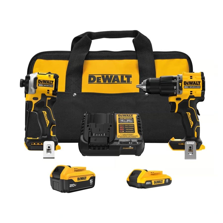 DEWALT 20V MAX ATOMIC Cordless Brushless 2 Tool Compact Hammer Drill and Impact Driver Kit Ace Hardware sale