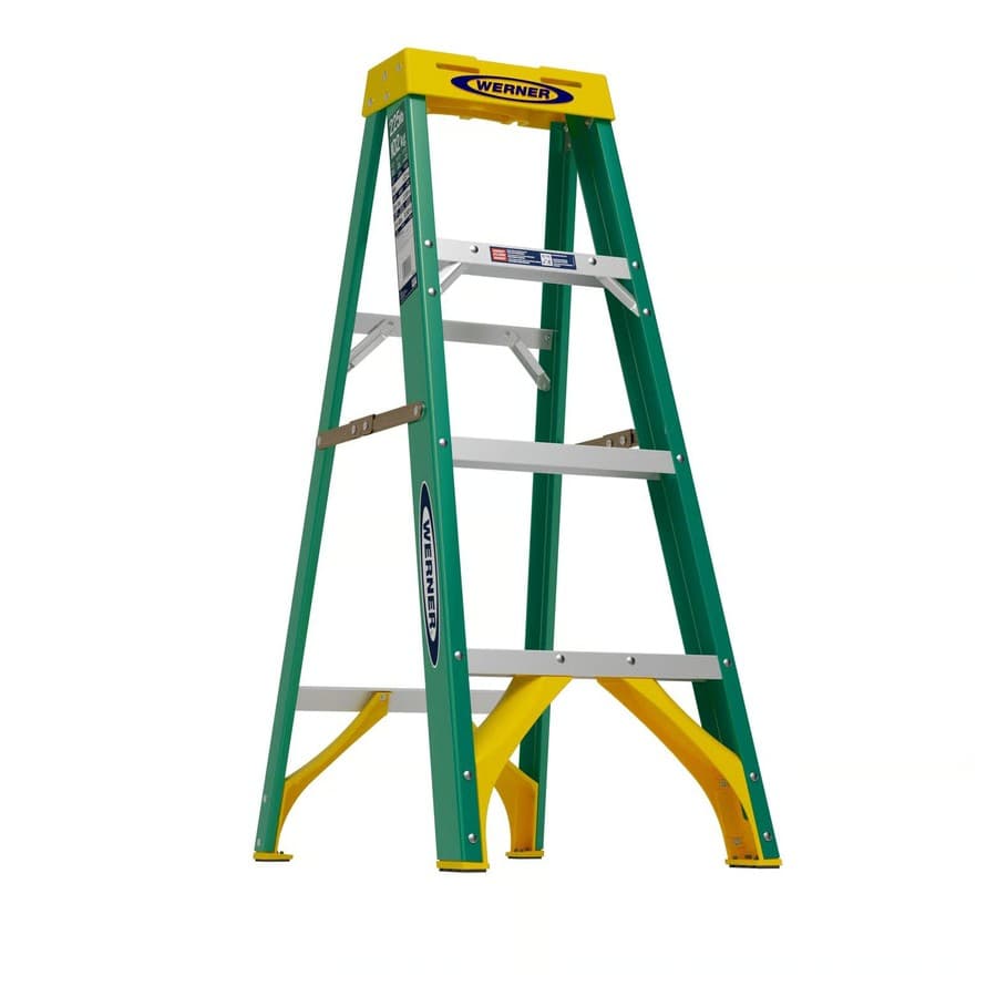 Werner 4 ft. H Fiberglass Step Ladder Type II 225 lb. cap. Ace Hardware sale