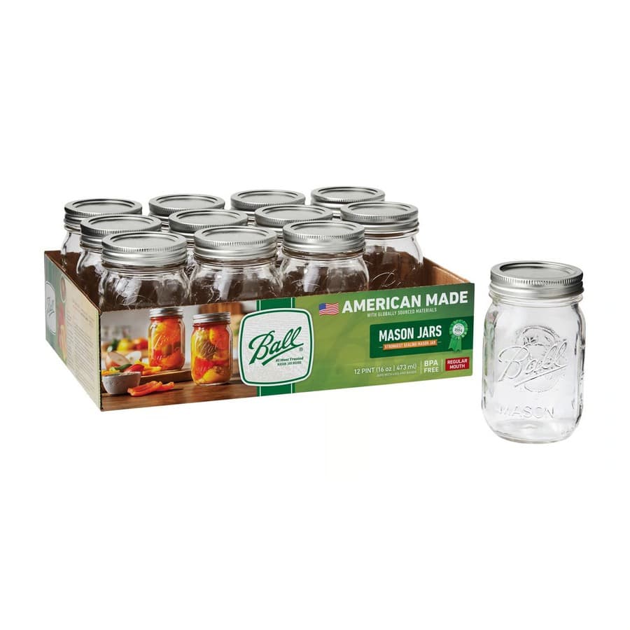 Ball Regular Mouth Mason Jar 16 oz 12 pk Ace Hardware sale
