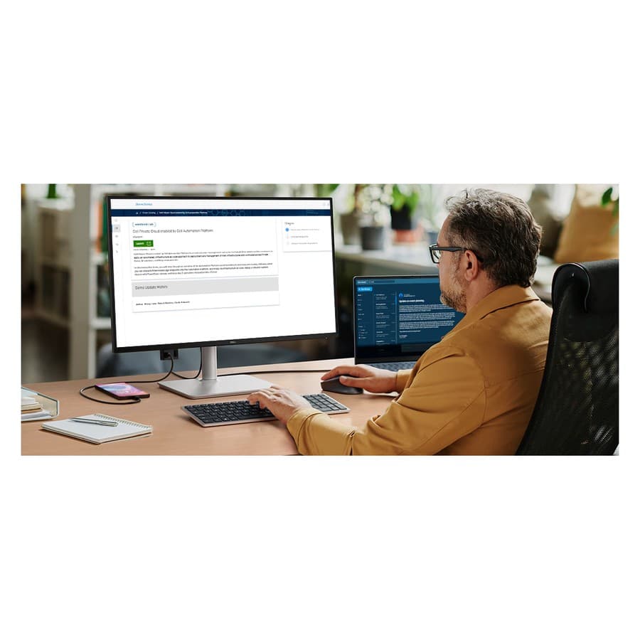 Man Working At Desk Dell sale