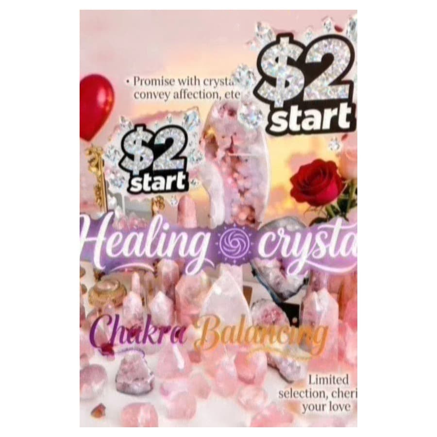 DENA🔥 Crazy $2 Start! Rare Healing Crystals Live Auction | Free Shipping eBay sale