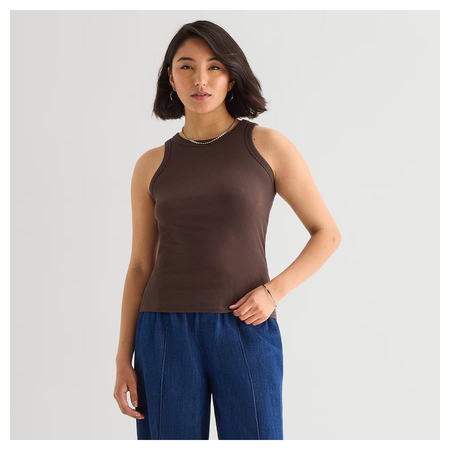 a.n.a Womens High Neck Sleeveless Tank Top - JCPenney JCPenney sale