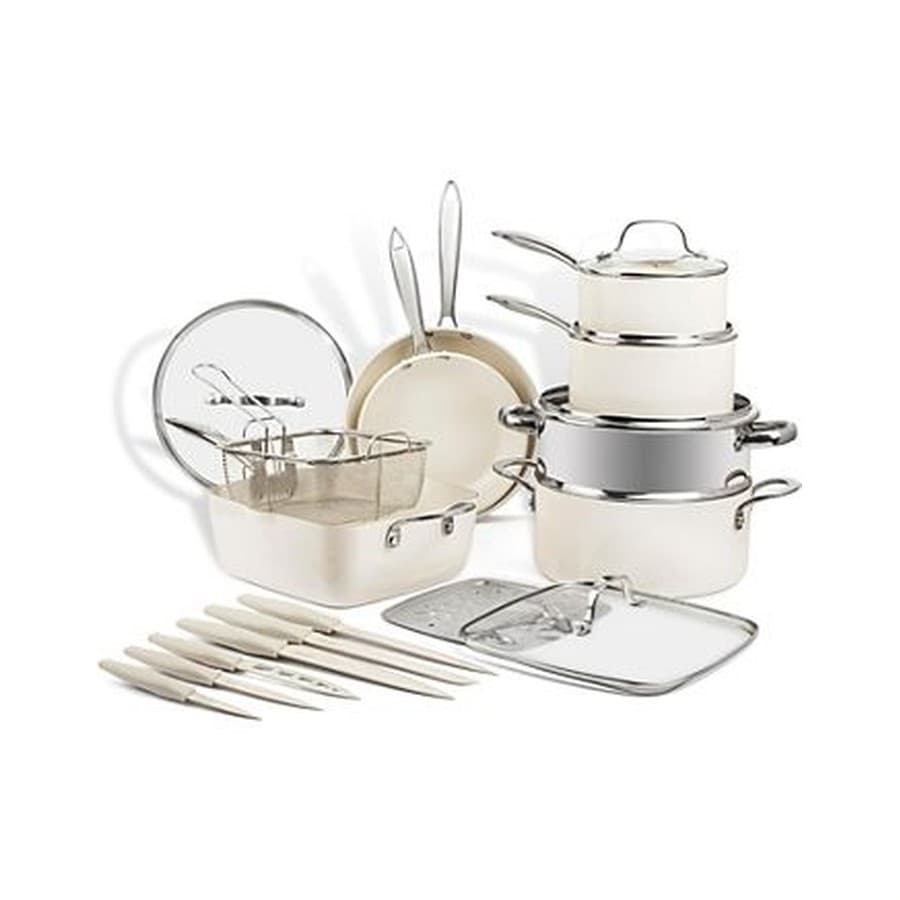 Natural Collection 20-Piece Nonstick Cookware with Knive Set Macy's sale