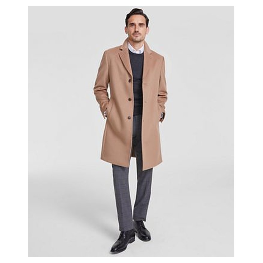 Men's Classic-Fit Luxury Wool Cashmere Blend Kavon Overcoat Macy's sale