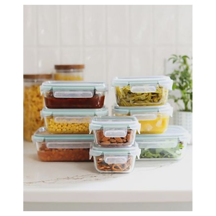 16 Piece Fluted Glass Storage Set Macy's sale