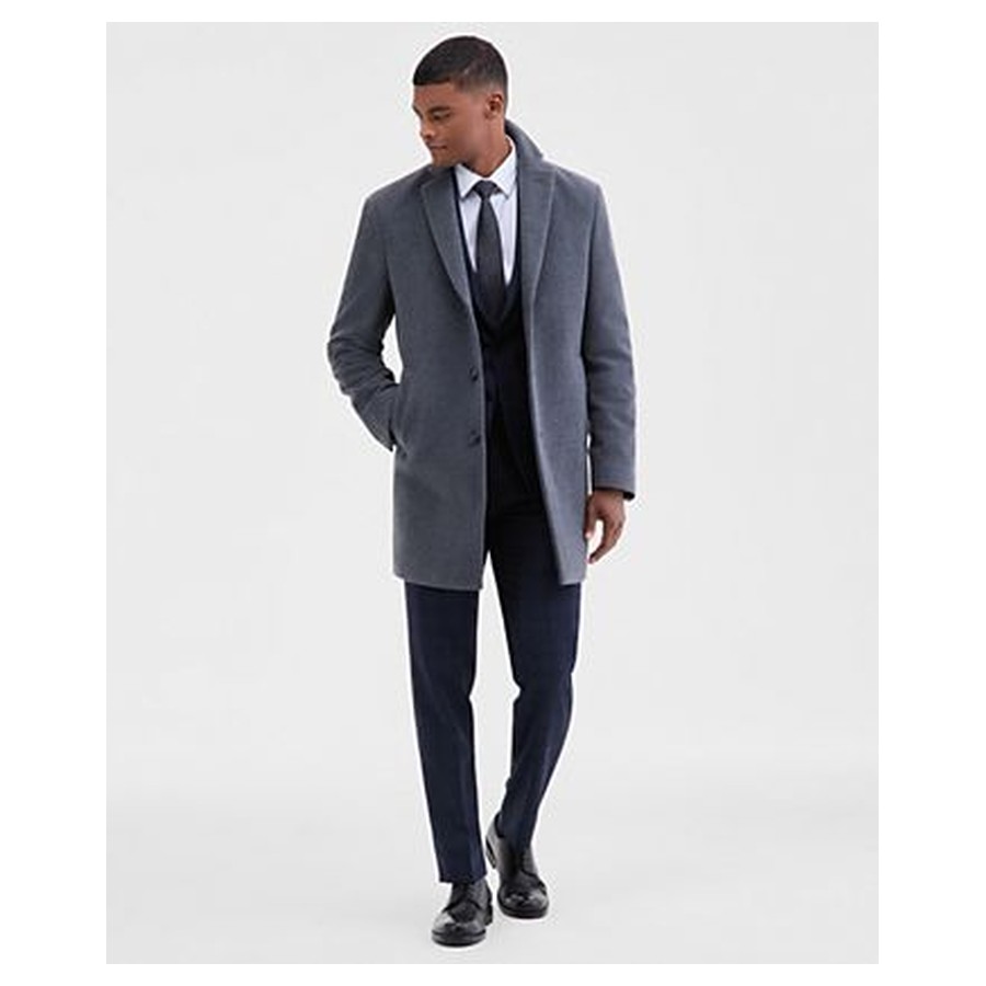 Men's Prosper Wool-Blend Slim Fit Overcoat Macy's sale