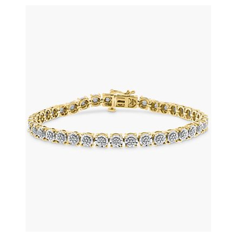 EFFY® Diamond Tennis Bracelet (1/4 ct. t.w.) in Gold over Sterling Silver Macy's sale