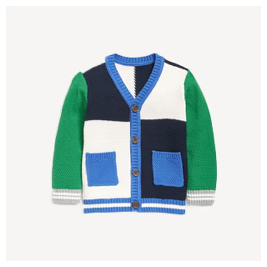 Image of toddler boy cardigan. Old Navy sale