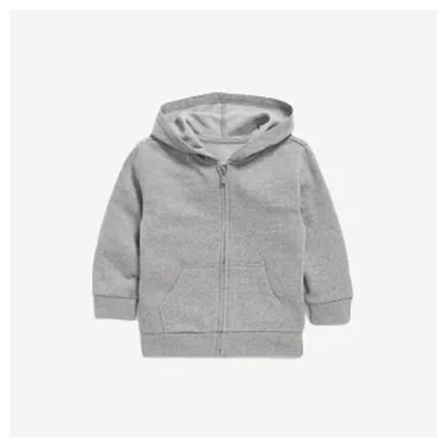 Image of toddler boy grey hoodie. Old Navy sale