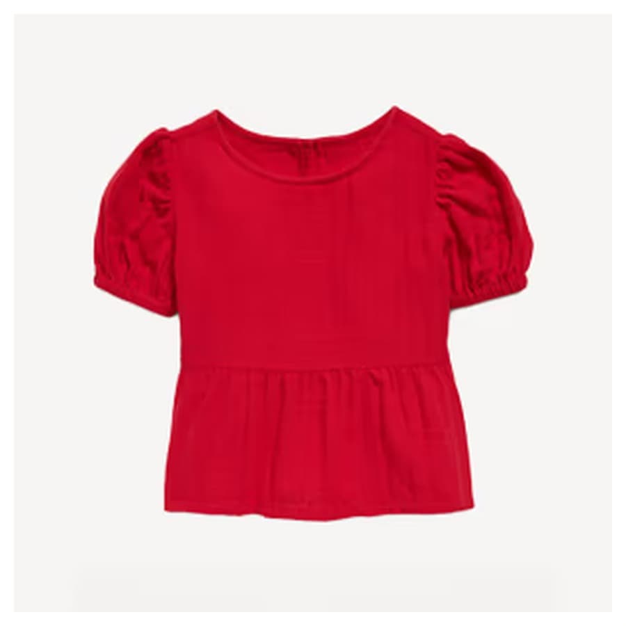 Image of a red toddler girl top. Old Navy sale