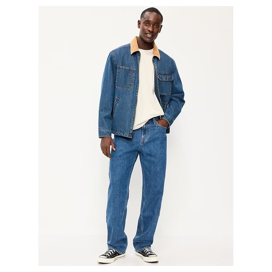 Structured Loose Non-Stretch Jeans Old Navy sale