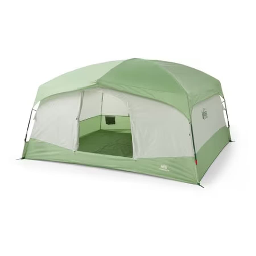 REI Co-op Campwell 6 Tent 3/4 front view with rainfly REI sale