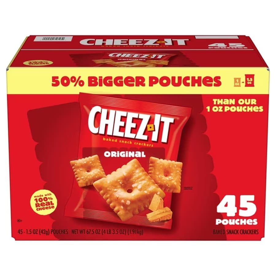 Cheez-It Original Baked Snack Crackers, 1.5 oz., 45 pk. Sam's Club sale