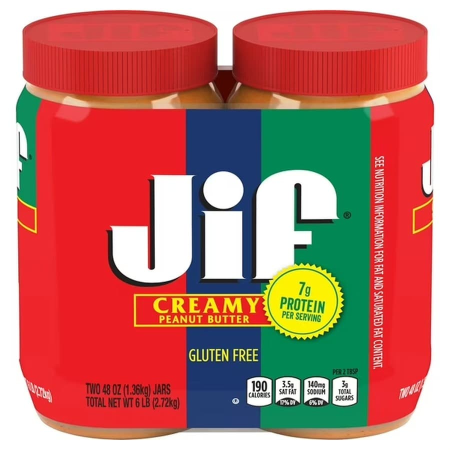 Jif Creamy Peanut Butter, 48 oz., 2 pk. Sam's Club sale
