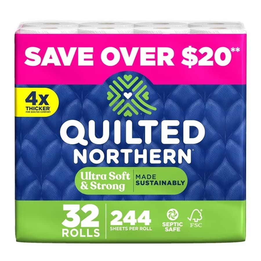 Quilted Northern Ultra Soft & Strong 2-Ply Toilet Paper 32 rolls, 244 sheets/roll Sam's Club sale